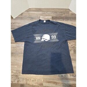 VINTAGE Metal Mulisha T Shirt Blue Short Sleeve Crewneck Graphic Mens XL    #161